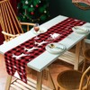 Table Runner Christmas Red, FUKPO Linen Christmas Table Runner Winter