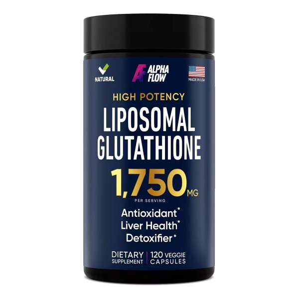 Alpha Flow Glutatión Liposomal De 1750 Mg Con Vitamina C 120 Cap Sabor Sin Sabor