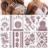Brown Tattoos Sticker For Women Girls, Waterproof Fake Tattoos Temporary