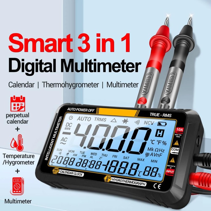 DollaTek 3 in 1 Smart Multimeter Perpetual Calendar Temperature Hygrometer