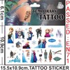 FEIFEI'S BOW 10 Sheets Kids Princess Temporary Tattoos Sticker Waterproof