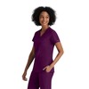 BARCO One 5105 Women's Racer V-Neck Scrub Top Wine XL