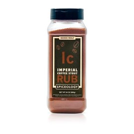 Spiceology - Derek Wolf Imperial Coffee Stout Infused BBQ Rub - Beer-Infused Barbeque Rubs, Spices and Seasonings - Use On: Brisket, Pork, Brownies, and Roasted Nuts - 24 oz