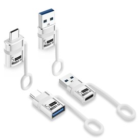 ELUTENG Type-C and USB Adapter 5Gbps 9V3A 4 Pack