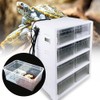 Reptile Breeding Cabinet with Thermometer&Hygrometer, 8PCS Transparent Breeding Box Insect
