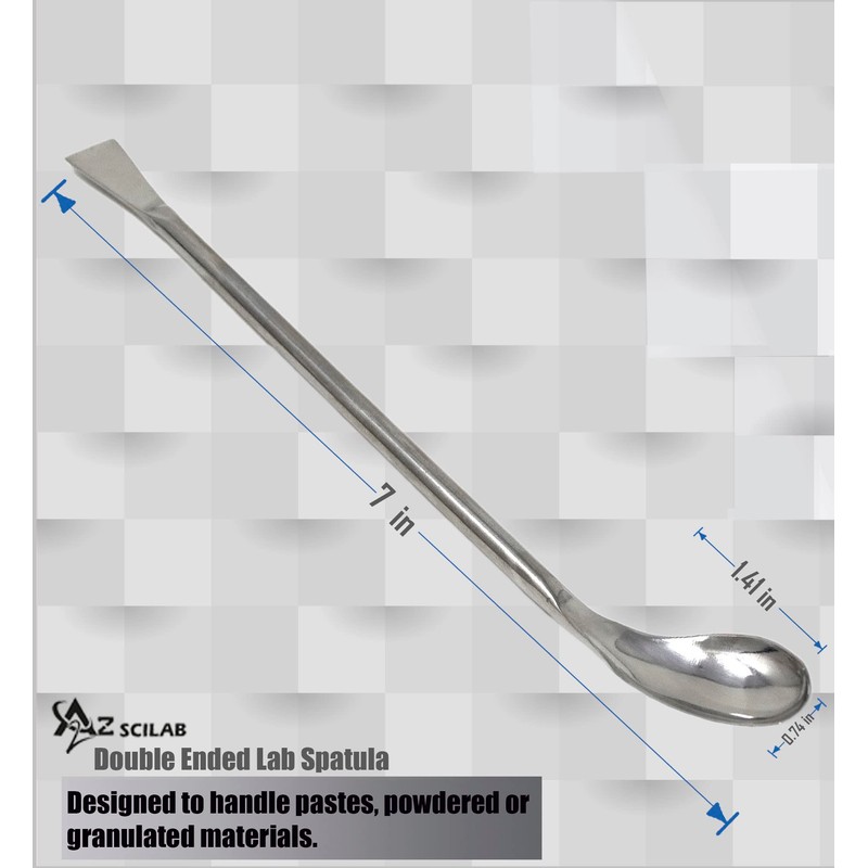 A2Z-SP002 Stainless Steel Double Ended Square & Angled Left Spoon