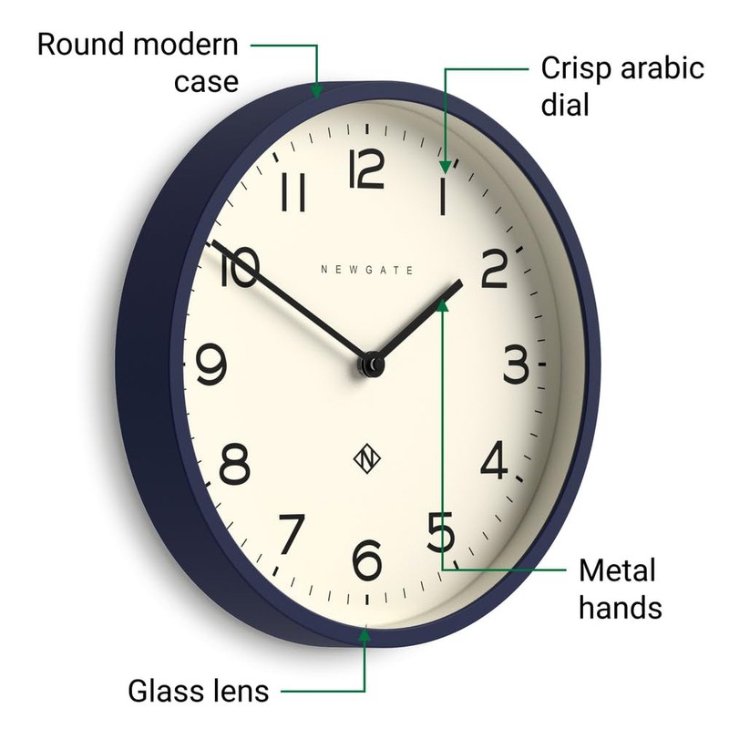NEWGATE® Number Four Echo wall clock | Modern round clock