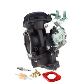 SVKCAR CV40 40MM Carburetor Grey for Harley Davidson Sportster 883 1200 XL883 XLH1200, Softail 1988-2017, Dyna FXR FXD Touring 1988-2016, Sportster 1998-Up 27421-99A (with Red Intake Manifold)