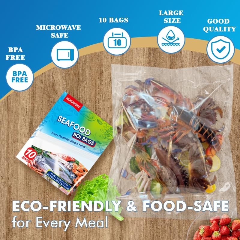 Seafood Boil Bags Large Size Boil Bag for Fish, Crab,