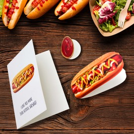 Hotdog sausage Shaped Greeting Card, Hotdog sausage Love Card, for Him Her, Cute Birthday Card Gifts for Boyfriend Girlfriend, Lovely Love Greeting Card for Husband Wife