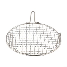 Round Cooling Rack, Portable Stainless Steel Cooking Grate BBQ Grill Rack for Picnics, BBQ, Mesh with Legs for Baking, Cooking, Steaming for Home (20cm)