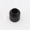 YINETTECH 4pcs G1/4 Black Water Cooling Extension Adapter 15mm Brass