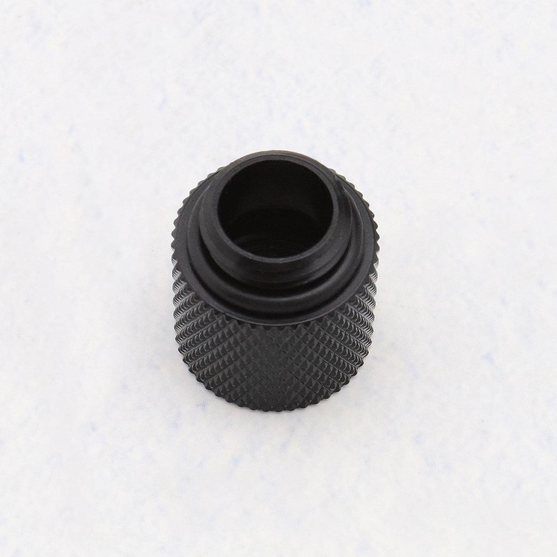 YINETTECH 4pcs G1/4 Black Water Cooling Extension Adapter 15mm Brass