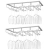 Nuovoware Wine Glass Rack, [2-Pack] Wine Glass Hanger Rack Under