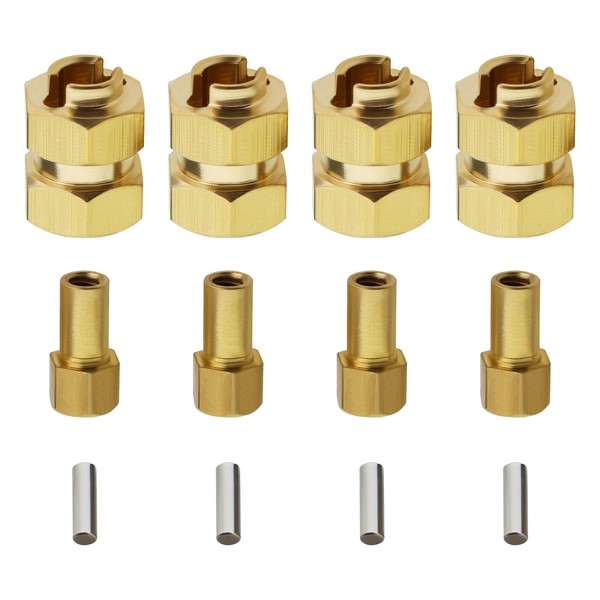 VGOL 4Pcs 7mm Brass Hex Wheel Hubs and Extension Hex