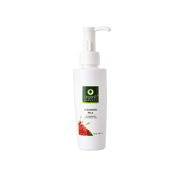 Organic Harvest Cleansing Milk, Helps in Deep Cleansing of the Skin, Paraben & Sulphate Free - 100ml