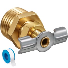 ATVPDKIKX0DER Dreyoo 2 Pack 1/2'' RV Water Heater Replacement Drain Valve with Tape, Durable