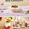 Rowcay Clear Ice Cream Cups with Spoons, 50 Pack, 8