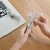 Earphone cable management wire storage