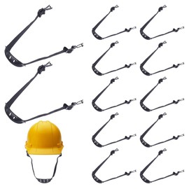 WEBEEDY 12 Stück Kinnriemen Für Schutzhelm Mit Kinnkappe Universal Helm Kinnriemen Mit Schwarzem Gummiband Ersatz Helm Innenauskleidung Kinn Schutzriemen Hut Zubehör 31cm