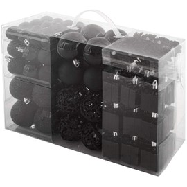 Brubaker Premium Christmas Bauble Set with Tree Topper - Sparkling Christmas Tree Baubles for the Christmas Tree 101 Pieces