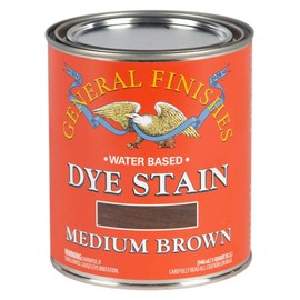 General Finishes Water Based Dye, 1 Quart, Medium Brown