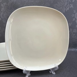 IKEA ONE NEW IKEA 365+ Square Dinner Plates Susan Pryke Beige Off White 13286 Turkey