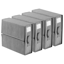 4 Pack Bed Sheet Organizers,Foldable Linen Closet Organizers and Storage,Large Capacity Bed Sheet Organizer,blanket storage bags.Bedding Storage Box for Duvet Covers and Pillow(14.96X12.6X4.53inch)