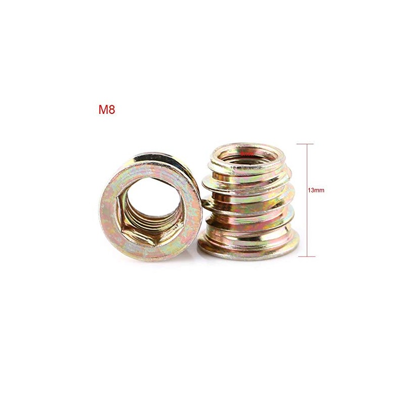20Pcs Carbon Steel Hex Socket Drive Insert Nuts Hex Drive