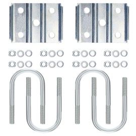 HLMOptimo Trailer U Bolt Kit, 5-1/2 inch 7 inch U Bolt for 3,500 lbs 7500 lbs Trailer Axle, 2-3/8" Round Axle, 1/2” Diameter, 2" Thread Pitch (Galvanized, 5200-7000 lbs)