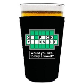 Go F Yourself Pint Glass Coolie (Black, 1)