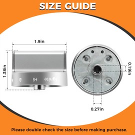 MOOTVGOO 5 Pack W10766544 Gas Stove knobs, Stainless Steel Cooktop Knobs Replacements for Whirlpool Gas Range WFG540H0ES0, Replace W10430807, W10676228, AP5958476, 4248219, EAP10067059, PS10067059