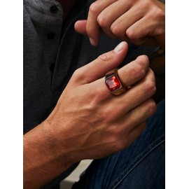 Finger Ring Size 13 Black Ring Signet Ring for Men Black Stainless Steel Rings