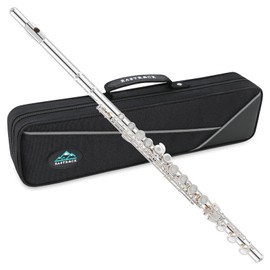 EASTROCK 17 Open Hole Flute with Offset G, Silver Plating 17 Key Flute for Professional with B Foot Joint, Split E Mechanism