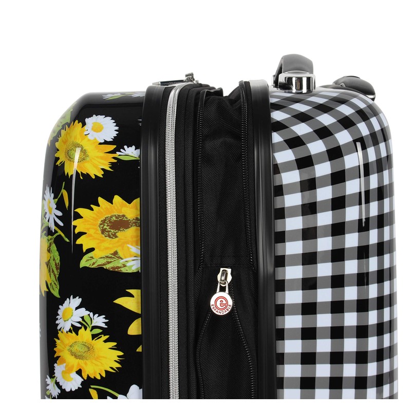 Betsey Johnson 26 Inch Checked Luggage Collection - Expandable Scratch