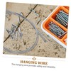 WOONEKY 4 Pack Galvanized Steel Wire Luggage Hanging Hardware Wire