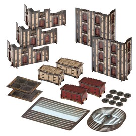 Jucoci Battlezone Creation Kit 9PCS Tabletop Terrain Wargame Terrains Set Compatible with WH40K(White)