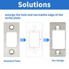 Deadbolt Strike Plate Door Backplate, Large Hole and Narrow Edge
