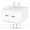 Hismaho Cargador 35w Carga Rapida Tipo C Lightning Eliminador Cable