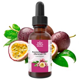Maracuja Passion Fruit Oil 1 oz – Cold Pressed, Natural Carrier Oil for Hair, Face, Skin, Scalp & Nails | Roll On Friendly, Rich in Lipids, Omega, Moisturizer, Body Glow Extract In Travel Size