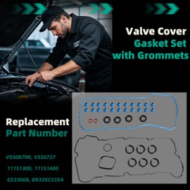 VS50879R Valve Cover Gasket Set with Grommets for Ford f-150 for Ford Expedition for Transit 150 250 350 for Lincoln Navigator 2013-2020 3.5L V6