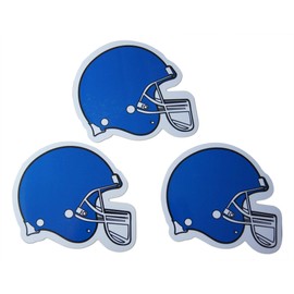 Novel Merk Football Helmet Blue Small Refrigerator Magnets Set for Party Favors & Carnival Prizes Miniature Design (12 Pieces)