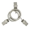 AMZSEVEN 44 Pack Metal Curtain Rings with Clips, Curtain Hangers