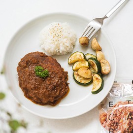 ETHICAL FOOD Chef's Premium Nuticery Soy Meat (Renewed, 6.3 oz (180 g) / 3 Packets, Vegan Hamburg Steak (No Vegetable Alternative Meat/Animal Ingredients), Retort Healthy (Fiber / Low Calorie) Store