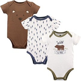 Hudson Baby Unisex Baby Cotton Bodysuits, Bear, 18-24 Months