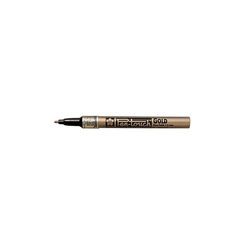 SAKURA Pen-Touch Marker fein, Lackfarbe, goldfarben, 0,02 x 4,9 x
