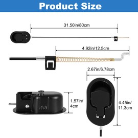 Nonley Heavy-Duty Metal Recliner Handle Replacement with Cable, 2 Pack Recliner Replacement Parts, Durable Pull Handle Release Fits Most Major Couch Sofa Chair