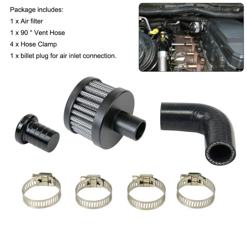 CCV Crankcase Ventilation Open Breather Kit Filters for 2007.5-2017 Dodge