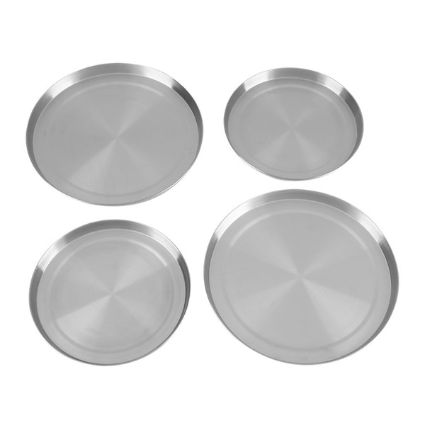 4Pcs/Set Stainless Steel Kitchen Stove Top Burners Covers Cooker Protection Silver Kitchen Stove Cover for Standard Sized Electric Stove