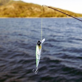 Minnow Fishing Lures | Three-Section Sinking Minnow Lures - Catfish Lure with Treble Hook Fishing Bait Sinking Lure for